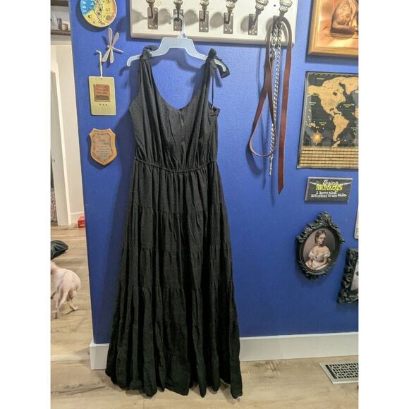 Sz M (18/1XL) City Chic Dress Dobby Love in Black - BNWT! - Picture 3 of 11